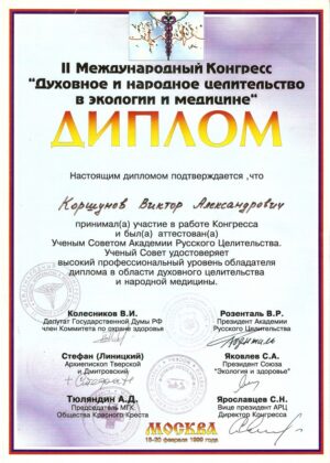 Виктор Коршунов — диплом